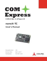 ADLINK Technology COM Express nanoX-TC User Manual preview