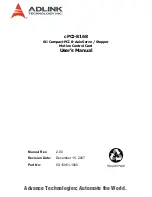 Preview for 1 page of ADLINK Technology cPCI-8168 User Manual