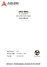 Preview for 1 page of ADLINK Technology cPCI-8301 User Manual