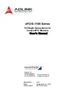 ADLINK Technology cPCIS-1100 Series User Manual preview