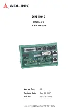 Preview for 1 page of ADLINK Technology DIN-1040 User Manual