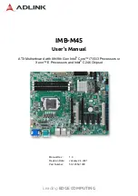 ADLINK Technology IMB-M45 User Manual preview