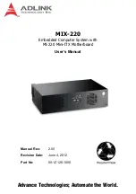 ADLINK Technology MIX-220 User Manual preview