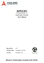 ADLINK Technology NuPRO-851 User Manual preview