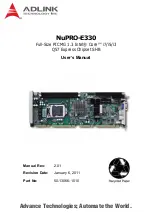 ADLINK Technology NuPRO-E330 User Manual preview