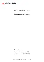 ADLINK Technology PCIe-GIE7 Series Reference Manual preview