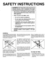 Admiral A9475VRV Safety Instructions предпросмотр