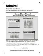 Admiral AAW-10CM1FHU Use And Care Manual preview