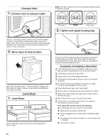 Preview for 16 page of Admiral AED4675YQ1 Installation Instructions Manual