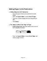 Preview for 23 page of Adobe 27530402 - PageMaker - PC Getting Started Manual