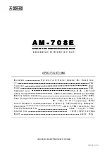 Adonis AM-708E Instructions preview