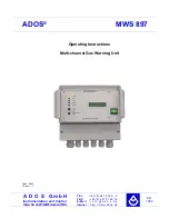 Ados MWS 897 Operating Instructions Manual предпросмотр