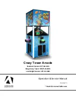 Adrenaline Crazy Tower Arcade Operation & Service Manual preview