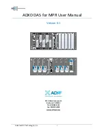 ADRF ADXD DAS User Manual preview