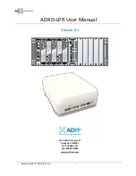 Preview for 1 page of ADRF ADXD-LPR User Manual