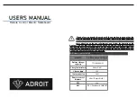 Adroit LCD remote Control User Manual preview