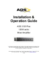 ADS 3120 Plus Operation Manual предпросмотр