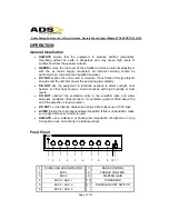 Preview for 7 page of ADS 3120 Plus Operation Manual