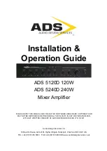 Preview for 1 page of ADS 5120D Installation & Operation Manual