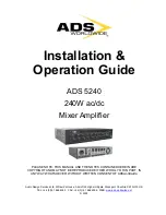 ADS 5240 Operation Manual предпросмотр