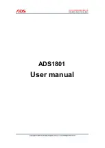 ADS ADS1801 User Manual предпросмотр