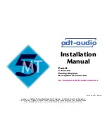 Preview for 1 page of adt-audio 5MT Installation Manual