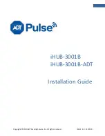 Preview for 1 page of ADT Pulse iHUB-3001B Installation Manual