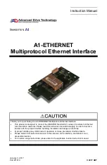 Предварительный просмотр 1 страницы ADT A1-ETHERNET Instruction Manual