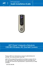 Preview for 1 page of ADT Pulse DBC835 Quick Installation Manual