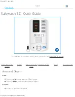 Preview for 1 page of ADT SAFEWATCH EZ Quick Manual