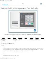 Preview for 1 page of ADT Safewatch Plus Quick Manual