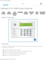 ADT Safewatch Pro 3000 System Manual preview