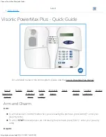 ADT Visonic PowerMax Plus Quick Manual preview