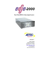 Adtec edje 2000 User Manual предпросмотр