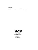 Предварительный просмотр 2 страницы ADTRAN 1200063L1 Manual