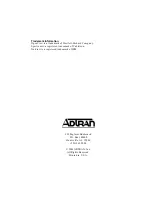 Предварительный просмотр 2 страницы ADTRAN 1200218L1 User Manual