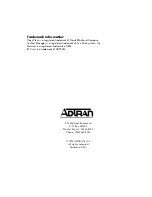 Предварительный просмотр 2 страницы ADTRAN 1200350L1 User Manual