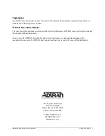 Предварительный просмотр 2 страницы ADTRAN 1200361L1 System Manual