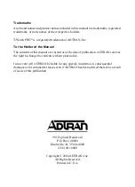 Предварительный просмотр 2 страницы ADTRAN 1200410L2 User Manual