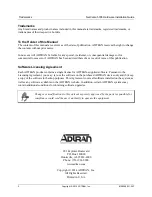 Предварительный просмотр 2 страницы ADTRAN 1200831G1 Hardware Installation Manual