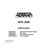 Предварительный просмотр 1 страницы ADTRAN 1203019L2 User Manual