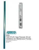 Предварительный просмотр 1 страницы ADTRAN 1247026L1 Installation And Maintenance Manual