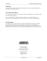 Предварительный просмотр 2 страницы ADTRAN 12804108L1A System Manual