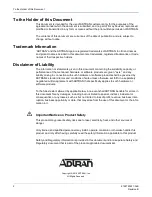 Предварительный просмотр 2 страницы ADTRAN 1287802F1 Physical Installation Manual