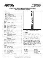 ADTRAN 3192 H2TU-C Installation And Maintenance Manual предпросмотр