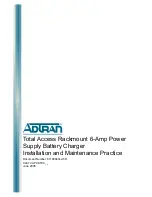 Предварительный просмотр 1 страницы ADTRAN 6-Amp Power Installation And Maintenance Practice