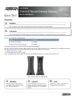 Preview for 1 page of ADTRAN 617600026F1 Quick Start Manual