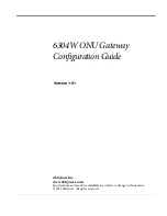 Предварительный просмотр 1 страницы ADTRAN 6304W Configuration Manual