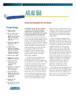 ADTRAN ATLAS 550 Specifications предпросмотр