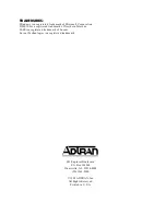 Preview for 2 page of ADTRAN ATLAS 800PLUS User Manual